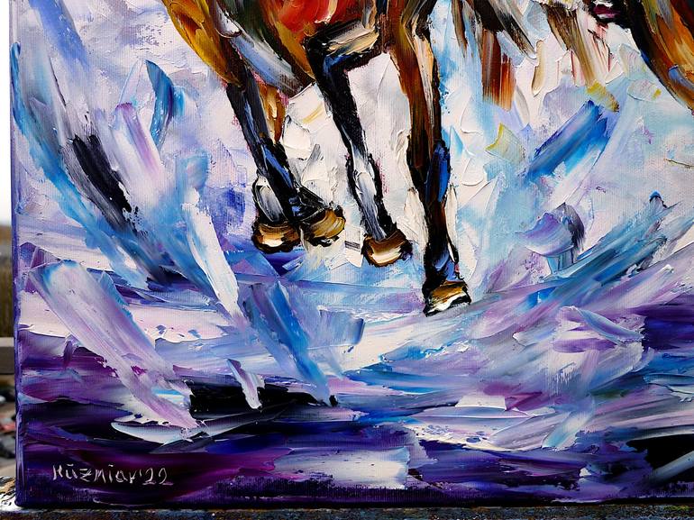 Original Figurative Horse Painting by Mirek Kuzniar