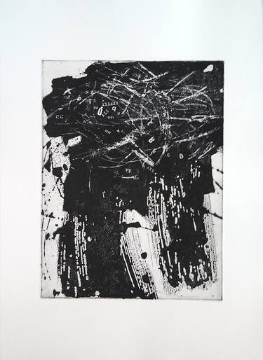 Original Abstract Expressionism Abstract Printmaking by Mario Causic