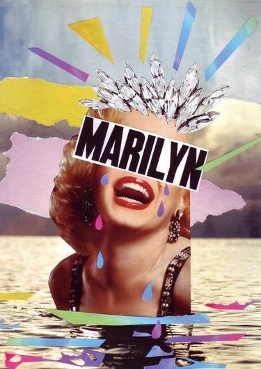 Saatchi Art Artist Greta Berlin; Collage, “Please, don't cry, Marilyn” #art
