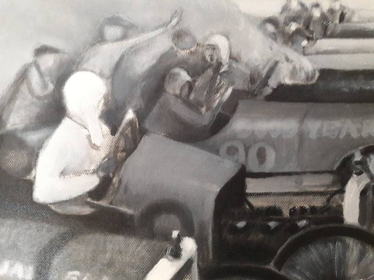 Original Automobile Painting by Ingrid De Ceuleneer