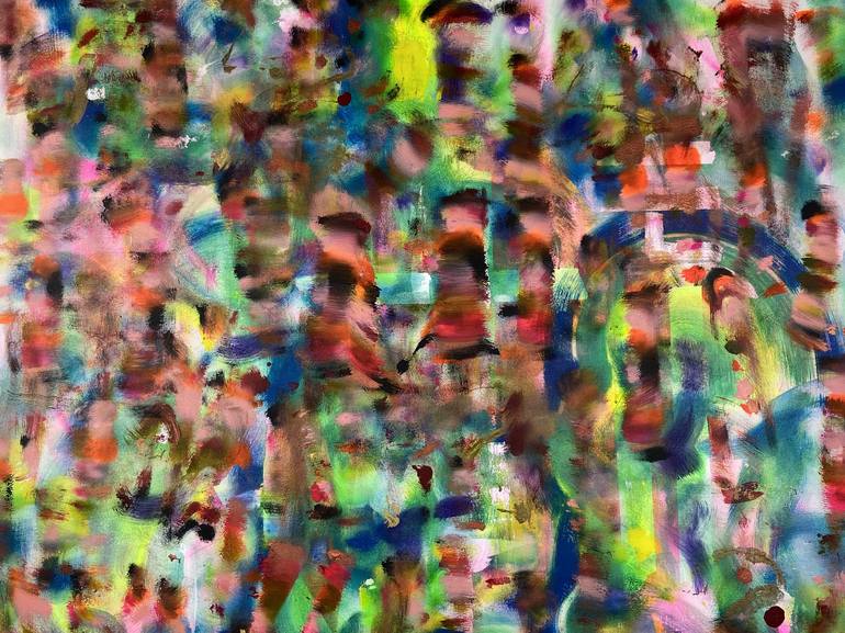 Original Abstract People Painting by Joe Kotas