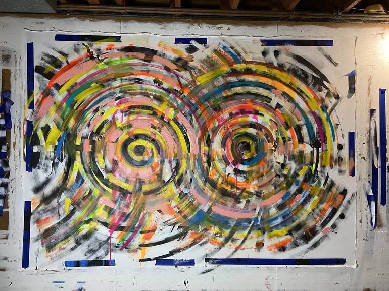 Original Abstract Expressionism Graffiti Painting by Joe Kotas