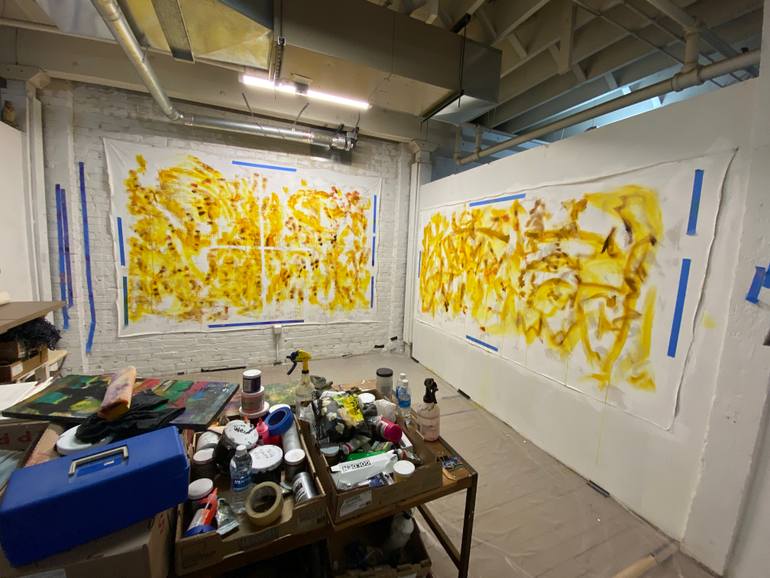Original Abstract Expressionism Abstract Painting by Joe Kotas