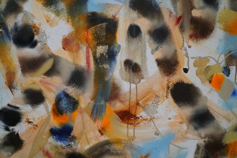 Original Abstract Expressionism People Painting by Joe Kotas