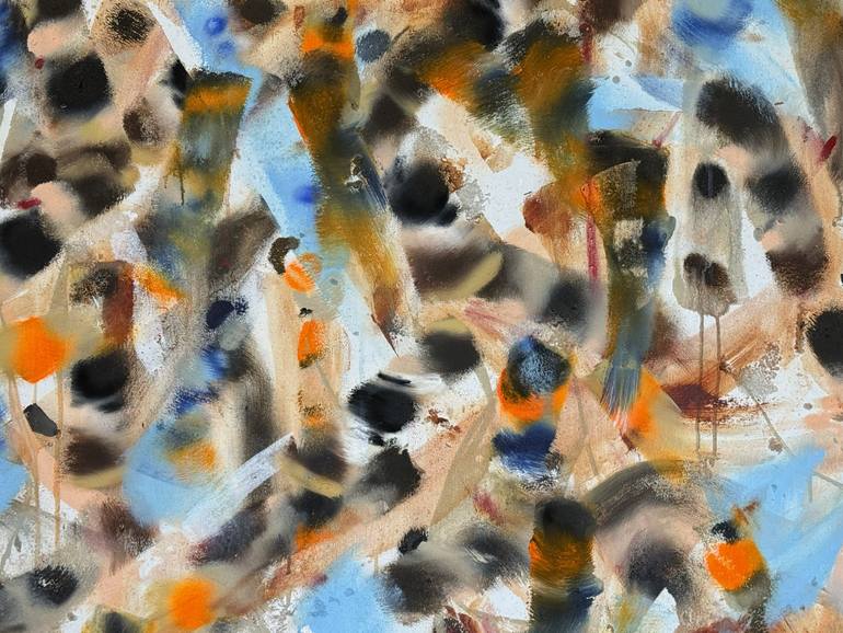 Original Abstract Expressionism People Painting by Joe Kotas
