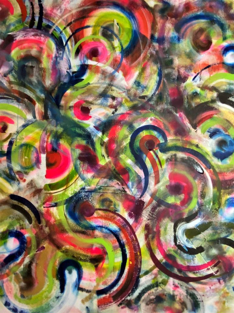 Original Abstract Expressionism Graffiti Painting by Joe Kotas