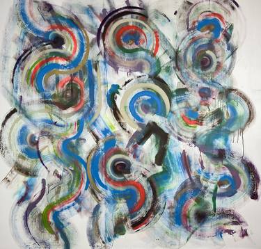 Original Abstract Expressionism People Paintings by Joe Kotas