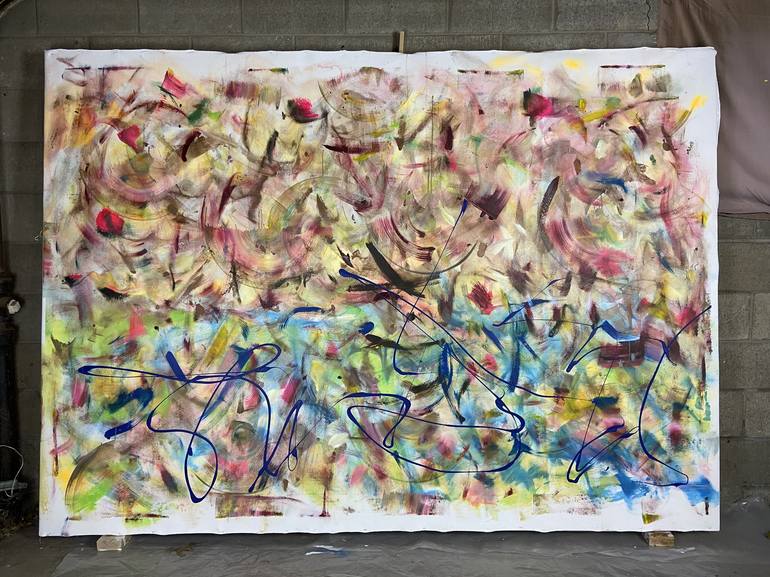Original Abstract Expressionism People Painting by Joe Kotas