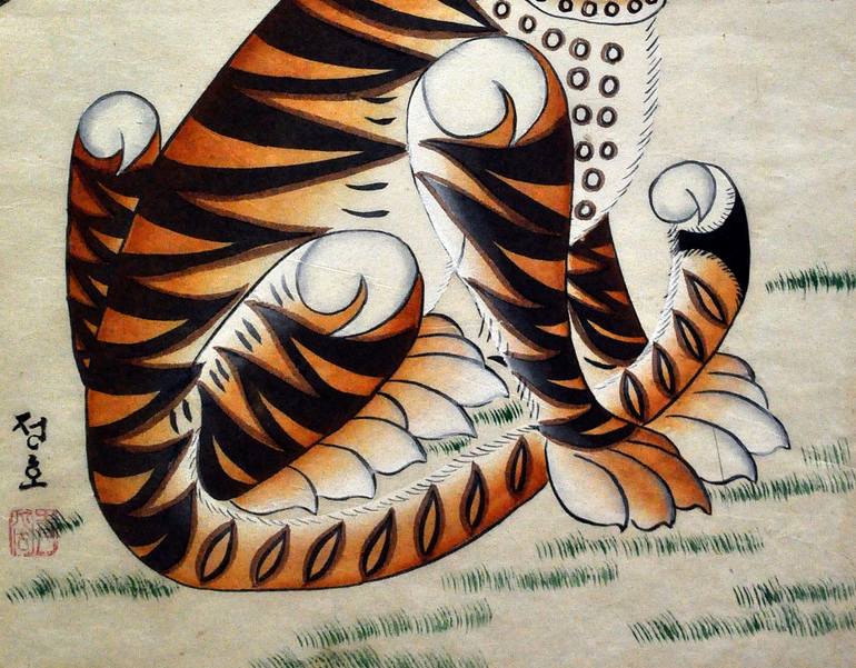 Original Abstract Expressionism Animal Painting by Jeremy Yong