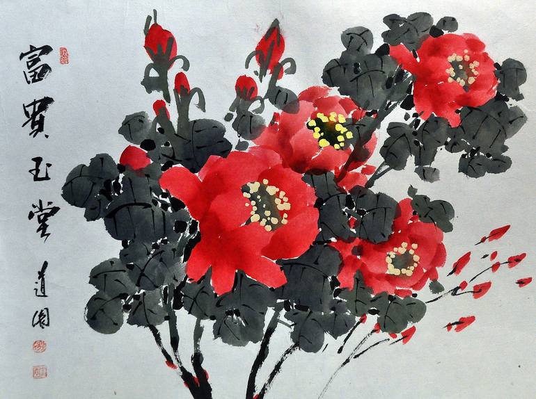 Original Abstract Expressionism Still Life Painting by Jeremy Yong