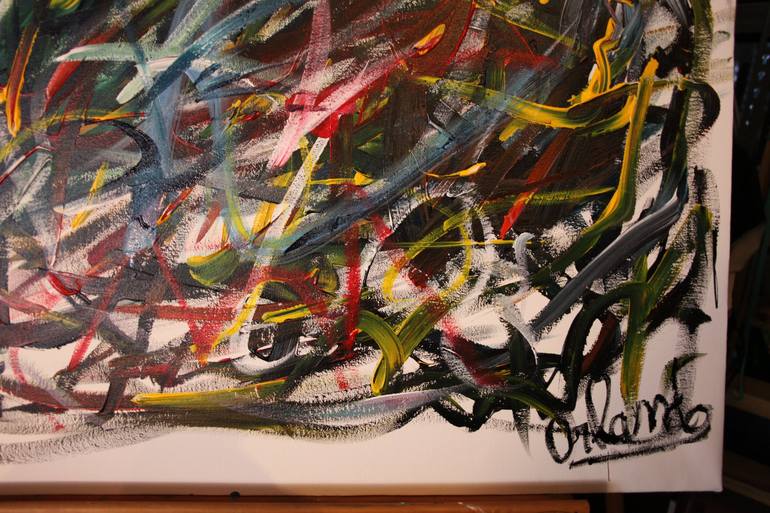 Original Abstract Painting by Orlando Marin-Lopez