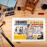 artwork on working table