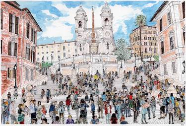 Original Cities Paintings by Orlando Marin-Lopez