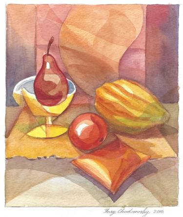 Print of Cubism Still Life Paintings by Yury Chudnovsky