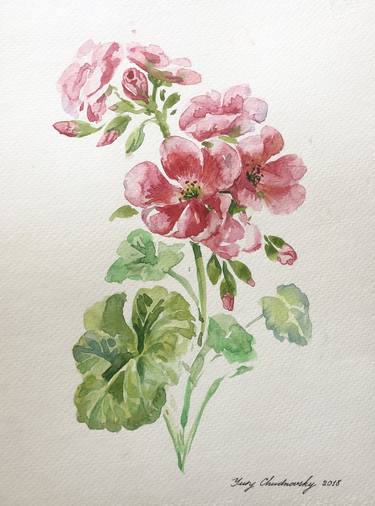 Original Fine Art Floral Paintings by Yury Chudnovsky