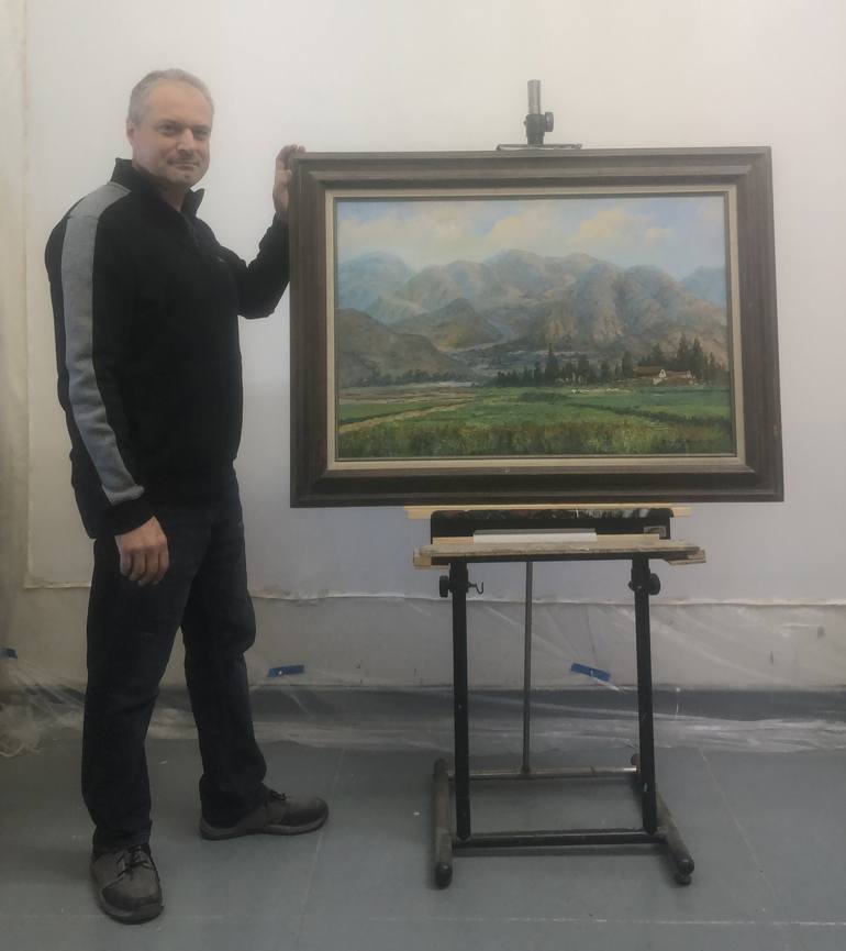Original Impressionism Landscape Painting by Yury Chudnovsky
