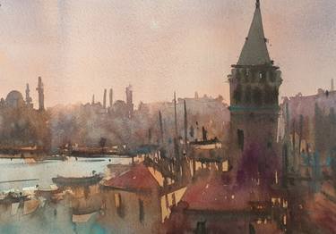 Original Impressionism Cities Paintings by Cihan Polat