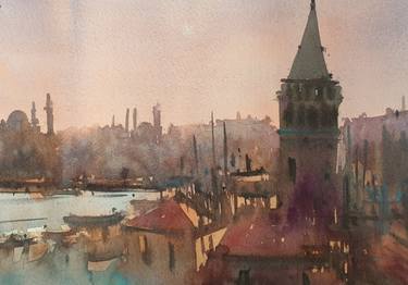 Print of Cities Paintings by Cihan Polat