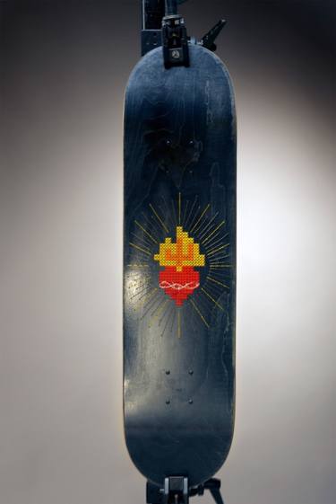 "Sacred Heart" (Embroidered Skateboard Deck) thumb