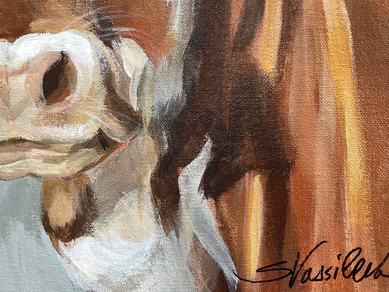 Original Impressionism Animal Painting by Silvia Vassileva