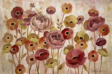 Original Expressionism Floral Paintings by Silvia Vassileva