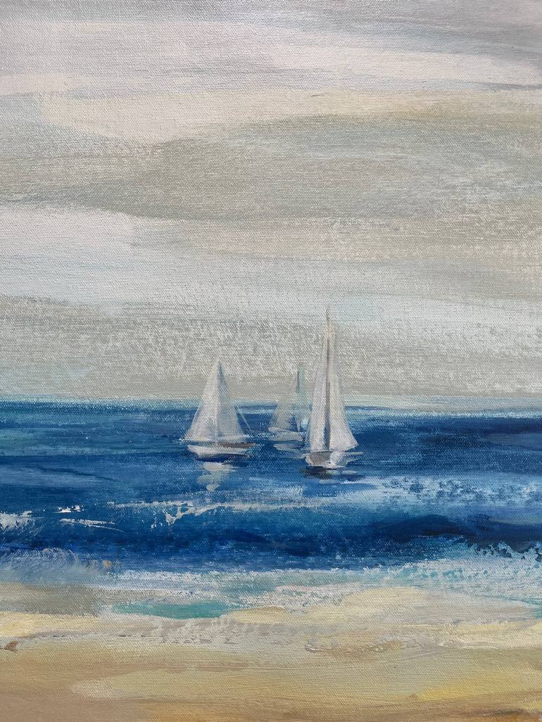 Original Expressionism Seascape Painting by Silvia Vassileva