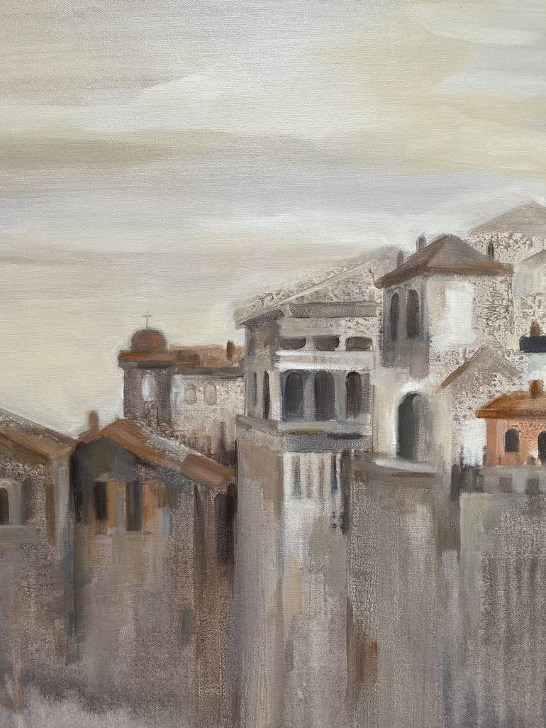 Original Expressionism Cities Painting by Silvia Vassileva