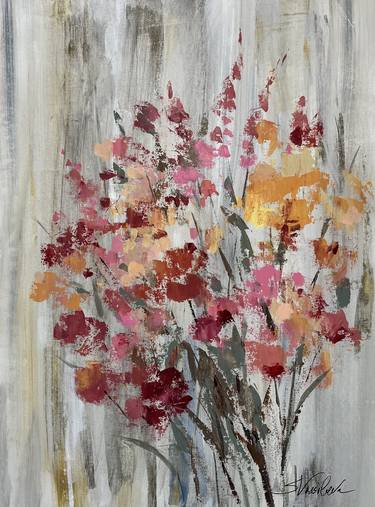 Original Expressionism Floral Paintings by Silvia Vassileva