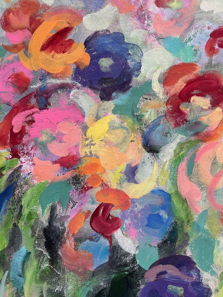 Original Expressionism Floral Painting by Silvia Vassileva