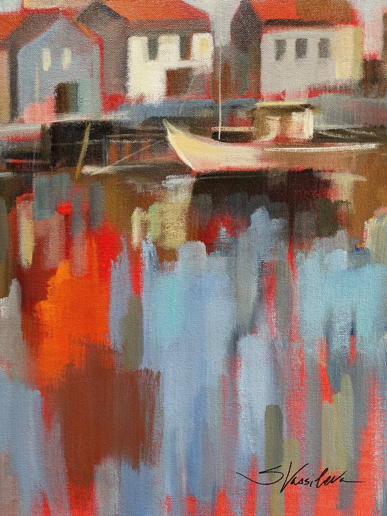 Original Impressionism Boat Painting by Silvia Vassileva