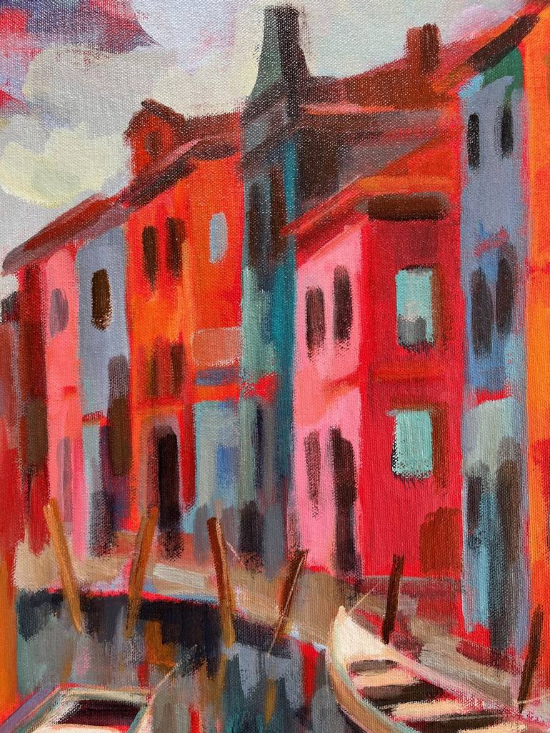 Original Expressionism Cities Painting by Silvia Vassileva