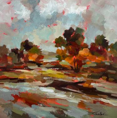 Original Expressionism Landscape Painting by Silvia Vassileva