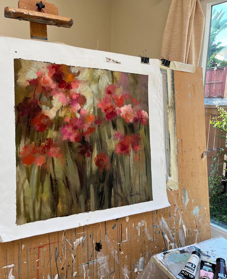 Original Impressionism Floral Painting by Silvia Vassileva