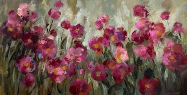 Original Expressionism Floral Painting by Silvia Vassileva