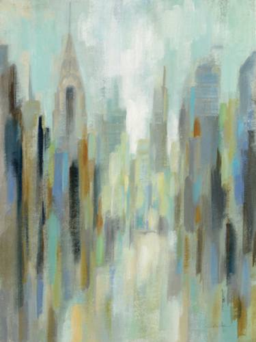 Original Abstract Expressionism Cities Paintings by Silvia Vassileva