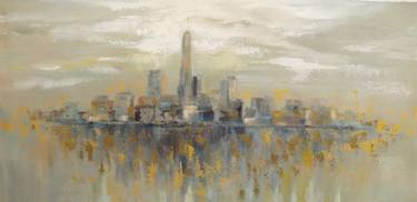 Original Expressionism Cities Paintings by Silvia Vassileva