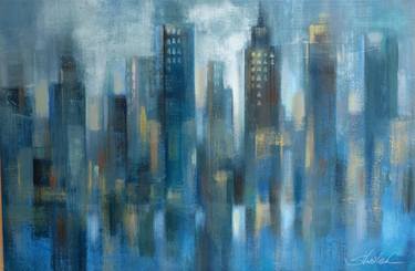 Original Expressionism Cities Paintings by Silvia Vassileva