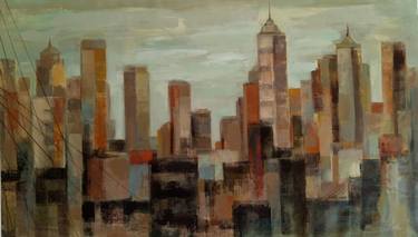 Original Expressionism Cities Paintings by Silvia Vassileva