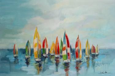 Original Boat Paintings by Silvia Vassileva