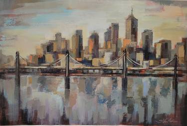 Original Expressionism Cities Paintings by Silvia Vassileva