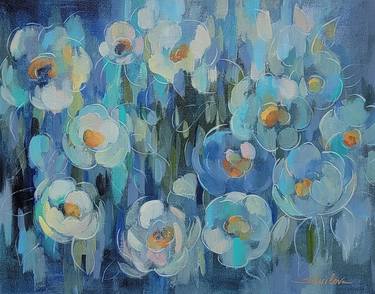 Original Expressionism Floral Paintings by Silvia Vassileva