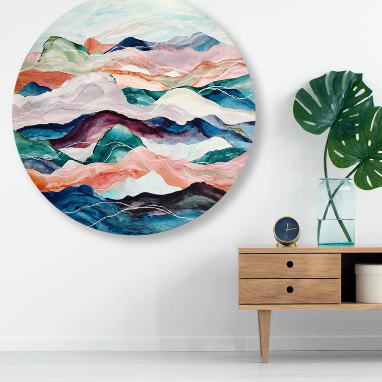 Original Abstract Landscape Collage by Celeste Wrona