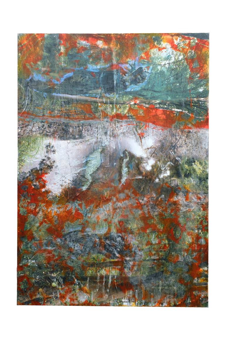 Original Abstract Landscape Mixed Media by Katy Sayers Green