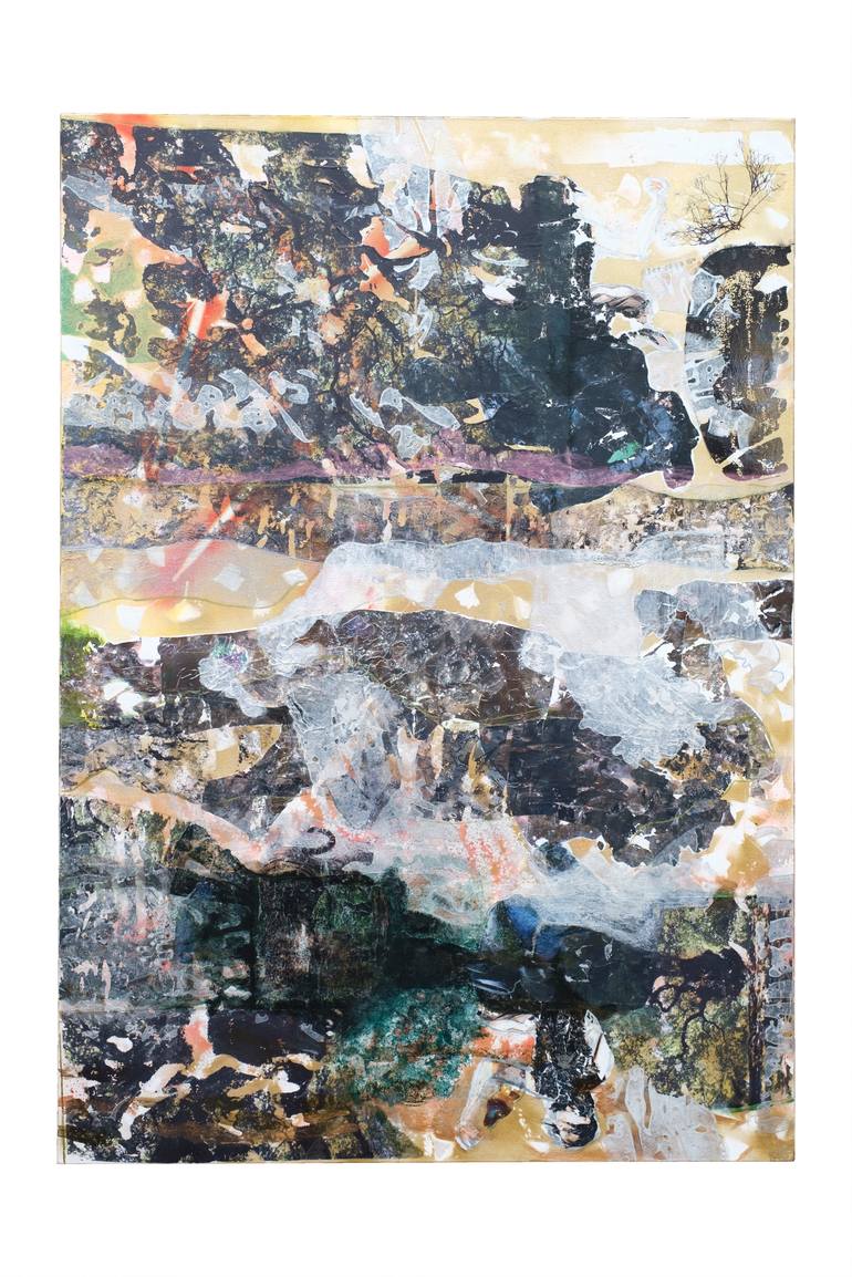 Original Abstract Landscape Mixed Media by Katy Sayers Green