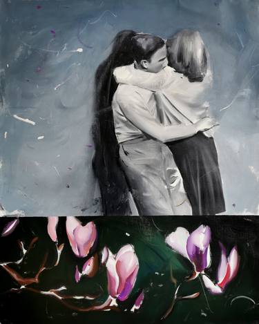 Original Abstract Love Paintings by Laslo Sergiu
