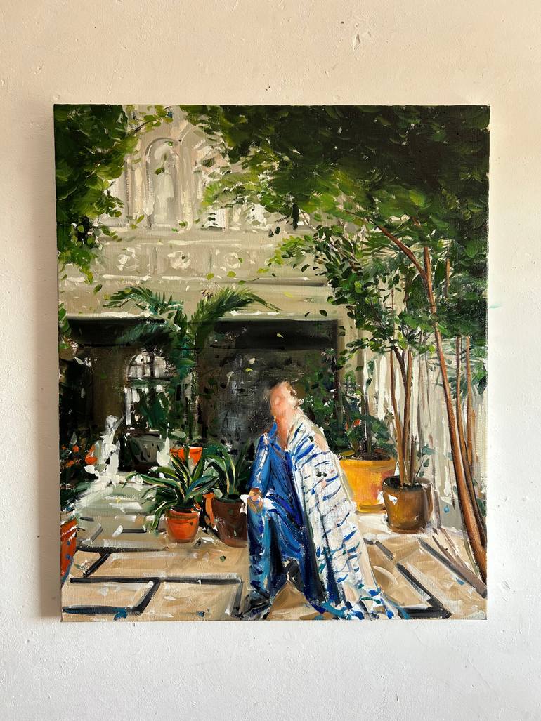 Original Abstract Botanic Painting by Laslo Sergiu