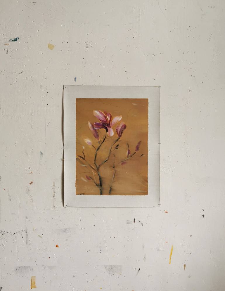 Original Floral Painting by Laslo Sergiu