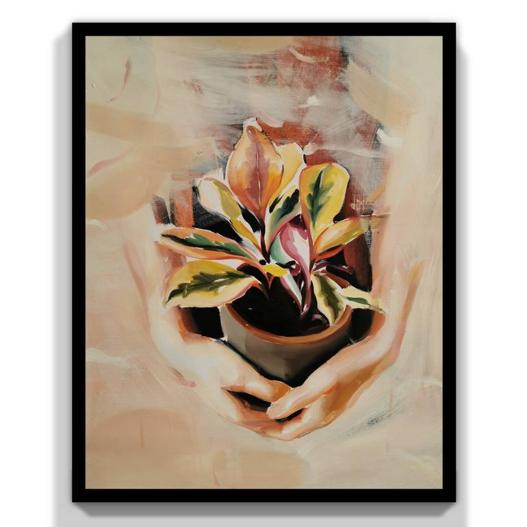 Original Floral Painting by Laslo Sergiu