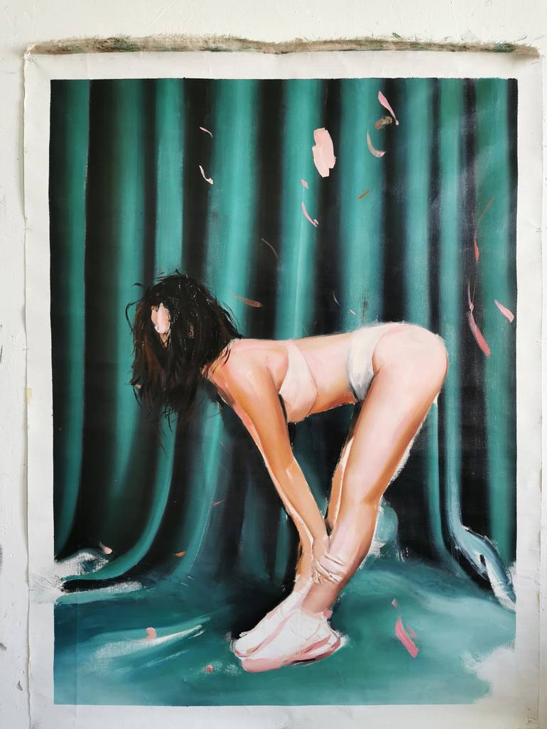 Original Abstract Body Painting by Laslo Sergiu