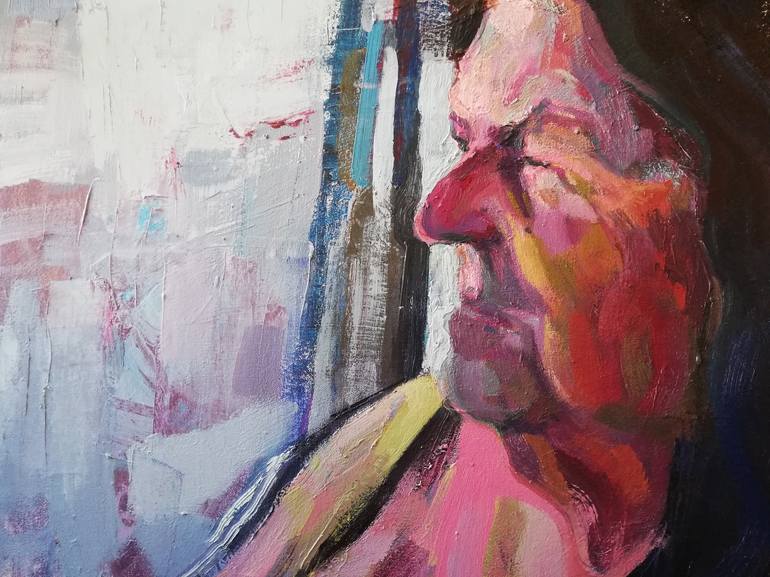 Original Expressionism Portrait Painting by Barbara Szwedowska